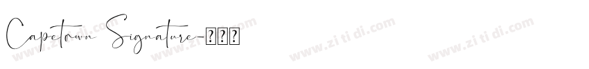 Capetown Signature字体转换
